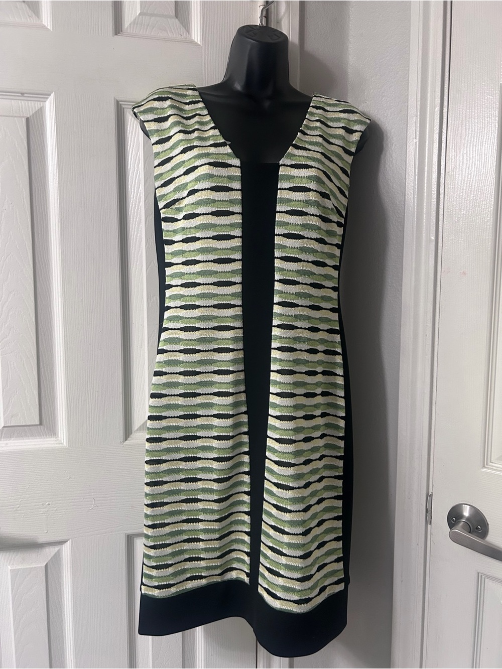 Maggy London A Line Geometric Print Cocktail Dress Size 8
